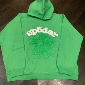 Sp5der hoodie slime green size Large Brand New
